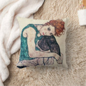 エゴンのSchieleによってつけられている女性の枕 クッション (ブランケット)