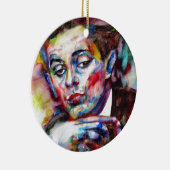 エゴンのschiele -水彩画のポートレート セラミックオーナメント (右)