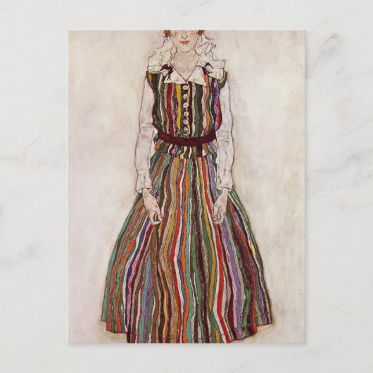 エゴンシエーレ – エディス・シエーレポートレート ポストカード (正面)