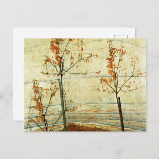 エゴンシエーレ – 秋の木1911 ポストカード (正面/裏面)