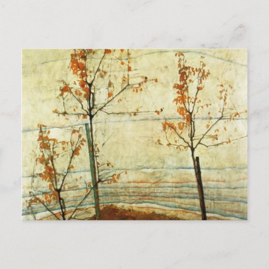 エゴンシエーレ – 秋の木1911 ポストカード (正面)