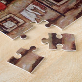 エゴンシュイレで洗濯物を乾燥させた家 ジグソーパズル (側面)