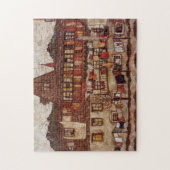 エゴンシュイレで洗濯物を乾燥させた家 ジグソーパズル (縦)