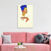 エゴンシュイレセルフポートレート キャンバスプリント (インサイチュ (リビング))