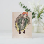 エゴンシュイレ – クルージング姿（ヴァレリーノイジル） ポストカード (スタンド正面)