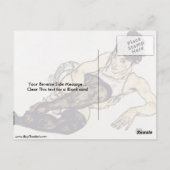 エゴンシーレのグリーンストッキングの女性 ポストカード (裏面)