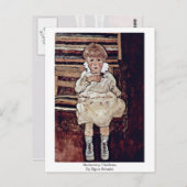 エゴンシーレの座った子どもたち ポストカード (正面/裏面)