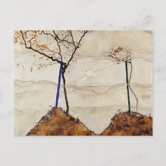 エゴンシーレ – 秋の太陽 ポストカード (正面)