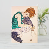 エゴンシーレ – 脚を上げた女性座描る シーズンカード (スタンド正面)