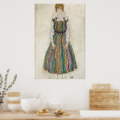 エゴン・シエポートレート・オブ・エディス(アーティストの妻) ポスター (キッチン)