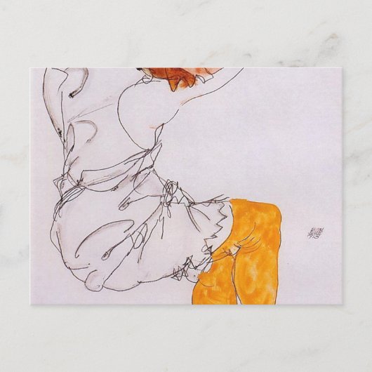 エゴン・シエレ – ザ・スリーピングガール1913 ポストカード (正面)