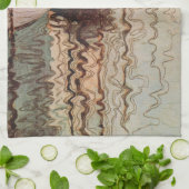 エゴン・シーレによるトリエステの港、ヴィンテージ・アート キッチンタオル (折り畳み)