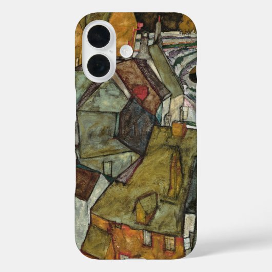 エゴン・シーレによる「島の町、家々の半月形II」 Case-Mate iPhoneケース (裏面)