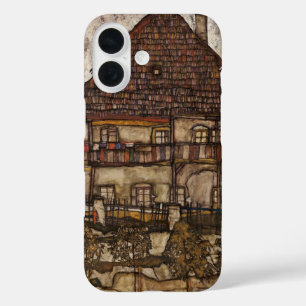 エゴン・シーレの屋根に板を張った家 iPhone 16ケース