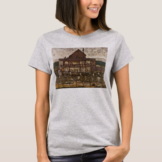 エゴン・シーレの屋根に板を張った家 Tシャツ (正面)