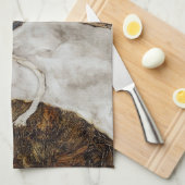 エゴン・シーレの晩秋の小さな木 キッチンタオル (四つ折り)