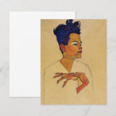 エゴン・シーレの自画像 招待状 (正面/裏面)