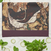 エゴン・シーレの「死と乙女」 キッチンタオル (折り畳み)