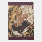 エゴン・シーレの「死と乙女」 キッチンタオル (縦)