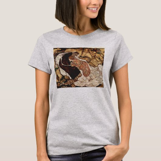 エゴン・シーレの『死と乙女』 Tシャツ (正面)