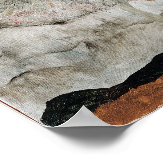 エゴン・シーレ秋の木が揺らぎ ポスター (角)