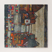 エゴンSchiele -洗濯が付いている家 ジグソーパズル (横)