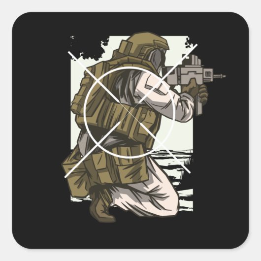 エゴ・シューター向けエアーソフト&ペイントボールギフト スクエアシール (正面)