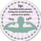 エゴ – 事実対意見 シール (正面)