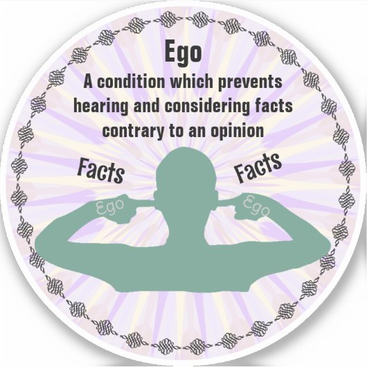 エゴ – 事実対意見 シール (正面)