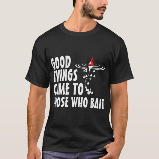 エサを待つ者に良い事が訪れる Tシャツ (正面)