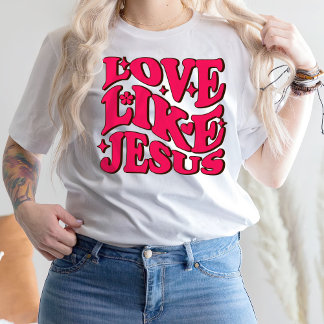 エサスTシャツ、宗教的なシャツ、イエス様のような愛 Tシャツ