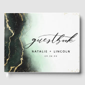 エザリアミストエメグラデーションラルドグリーンギルド結婚ズ ゲストブック (正面)