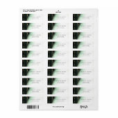 エザリアミストエメグラデーションラルドグリーン差出人住所 ラベル (フルシート)