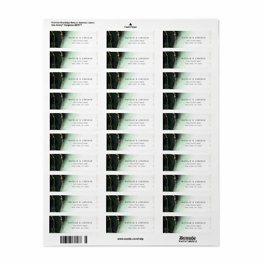 エザリアミストエメグラデーションラルドグリーン差出人住所 ラベル (フルシート)