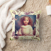 エザーアルアンゲリックヴィンテージガール装飾用クッション クッション (ブランケット)