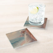 エザーアルウーマンオンドリーミービーチ ガラスコースター (アングル)