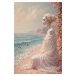 エザーアルウーマンオンドリーミービーチ メタルプリント