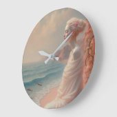 エザーアルウーマンオンドリーミービーチ ラージ壁時計 (傾斜)