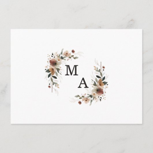 エザーアルエレガンスコテージコーウェディングレセプション エンクロージャーカード (裏面)