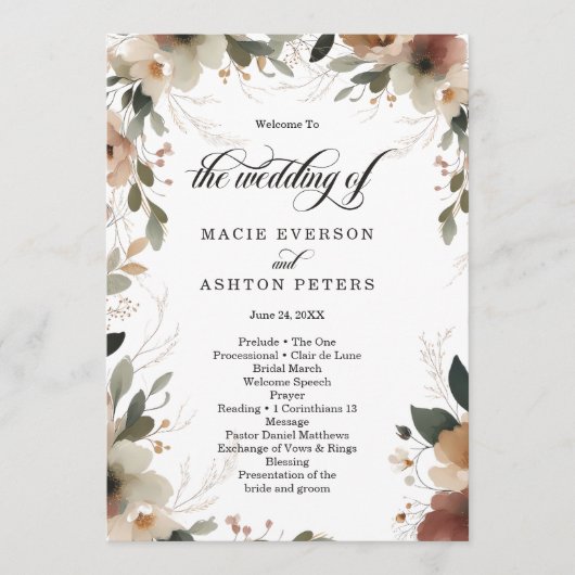 エザーアルエレガンスコテージ結婚ーコアの儀式 プログラム (正面)