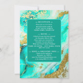 エザーアルエレガンスターコイズインスパイアゲオ結婚ーズ 招待状 (裏面)