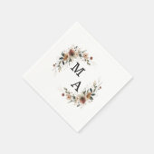 エザーアルエレガンスフローラ結婚リースズモノグラム スタンダードカクテルナプキン (角)