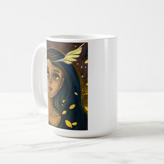 エザーアルエンチャント天使の少女 コーヒーマグカップ (正面左)