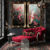 エザーアルホワイトピーコック、さくらんぼ花咲き木 薄葉紙