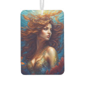 エザーアルマーメイドアートプリントファンタジー水中海 カーエアーフレッシュナー (裏面)