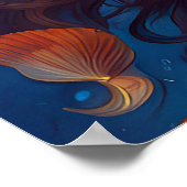 エザーアルマーメイドアートプリントファンタジー水中海 ポスター (角)