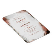 エザーアルラスト&ハンターグリーン結婚式招待状 マグネット (右側)