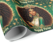 エザーグリーンプリムラッピング紙 ラッピングペーパー (ロールコーナー)