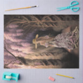 エザーリアウィステリアアーチウェイポートレートの若い女性 薄葉紙 (クラフト)