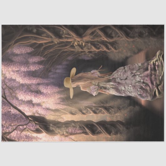 エザーリアウィステリアアーチウェイポートレートの若い女性 薄葉紙 (正面)